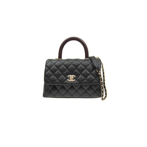 Chanel Coco handle flap shoulder bag PM black