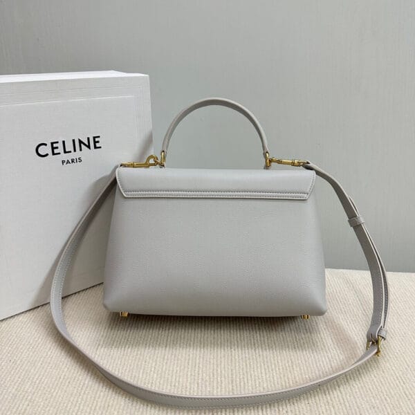 CELINE Medium size NINO bag in soft cow leather White - Image 4