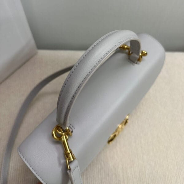 CELINE Medium size NINO bag in soft cow leather White - Image 5