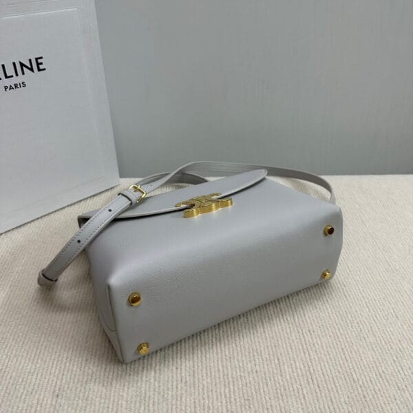 CELINE Medium size NINO bag in soft cow leather White - Image 6