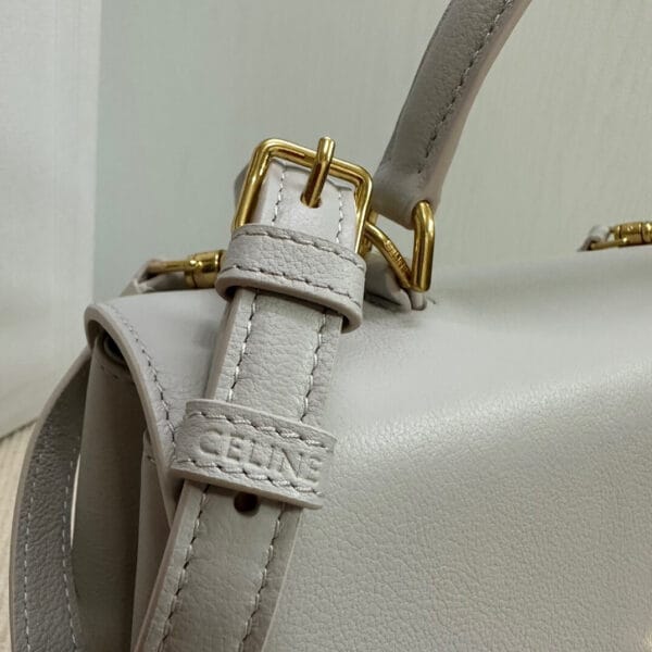 CELINE Medium size NINO bag in soft cow leather White - Image 8