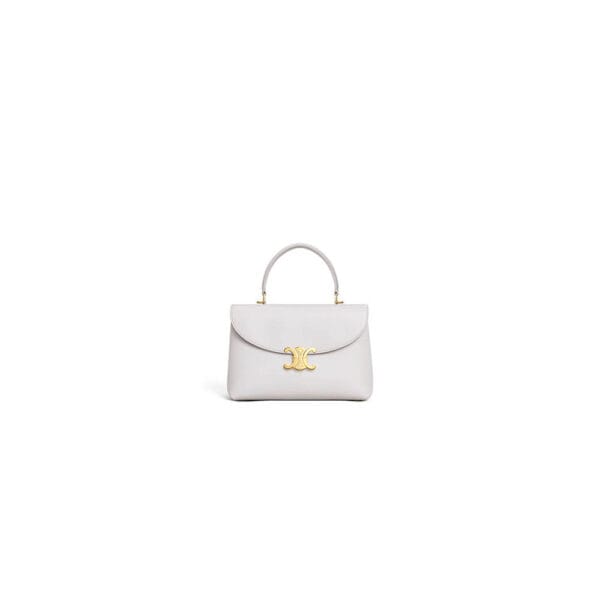 CELINE Medium size NINO bag in soft cow leather White