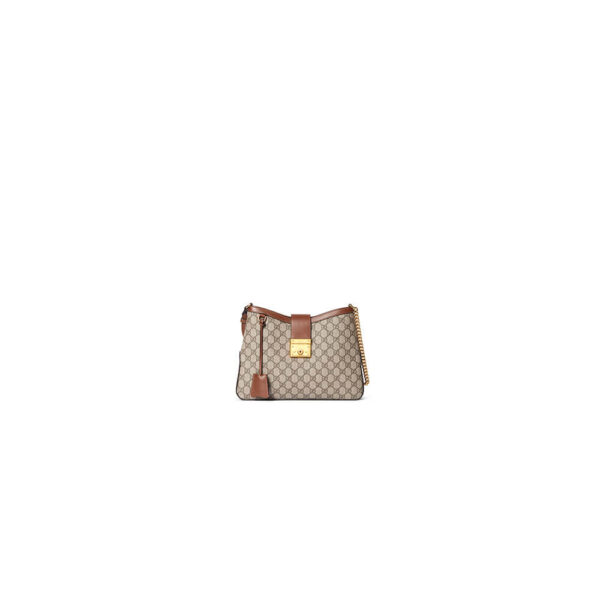 PADLOCK GG MEDIUM SHOULDER BAG Beige