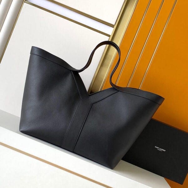 YSL Y TOTE IN LEATHER(High-end grade) black - Image 4