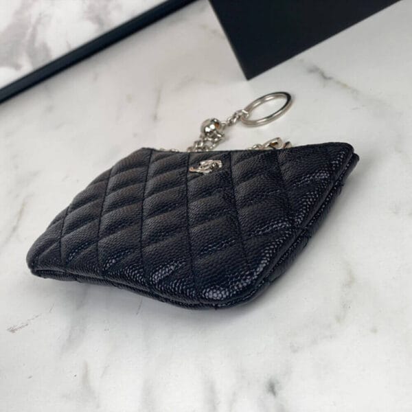 Chanel Classic Small Zip Clutch Dark Olive - Image 5