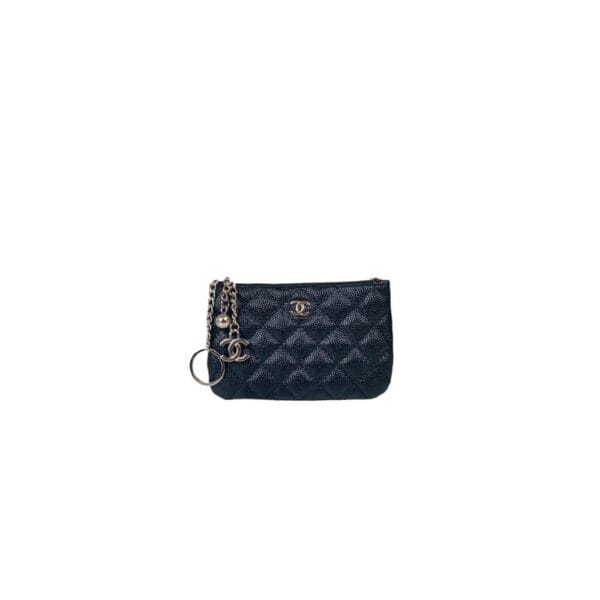 Chanel Classic Small Zip Clutch Dark Olive