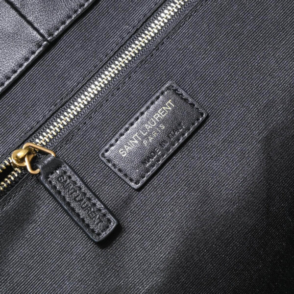 YSL Icare quilted lambskin oversized shopping bag(High-end grade) black - Image 7