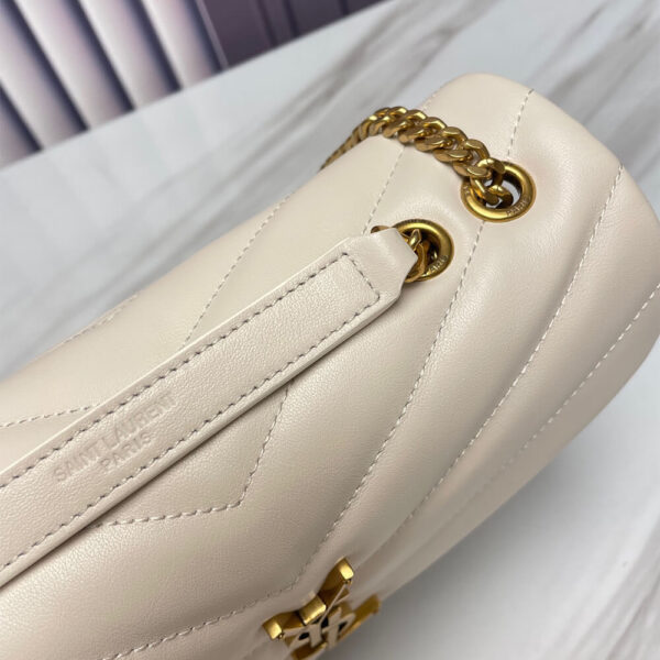 YSL LOULOU SMALL CHAIN BAG Beige - Image 6