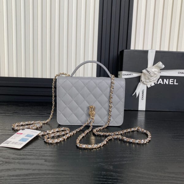 Chanel 25C Mini Backpack Medium grey - Image 3