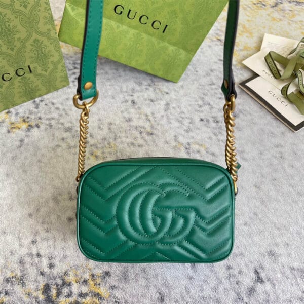 GG Marmont matelasse mini bag Green - Image 4