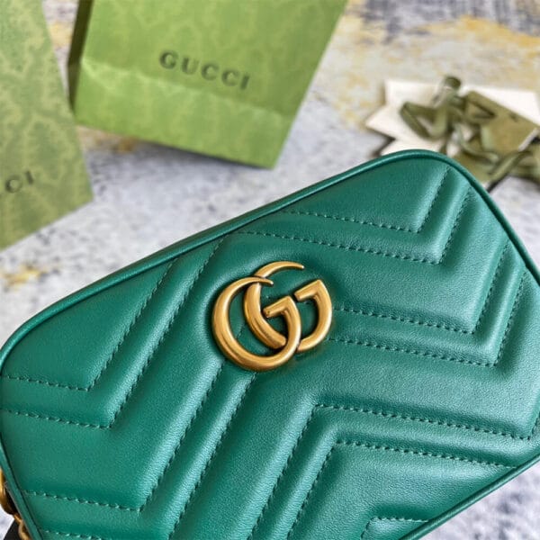 GG Marmont matelasse mini bag Green - Image 6