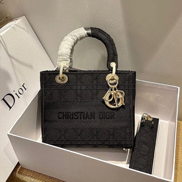 DIOR MEDIUM LADY D-LITE BAG black - Image 6