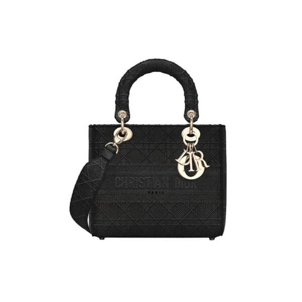 DIOR MEDIUM LADY D-LITE BAG black