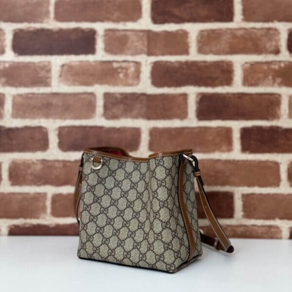 GG Emblem mini bucket bag Beige - Image 3