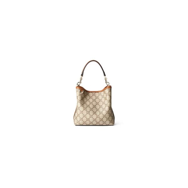 GG Emblem mini bucket bag Beige