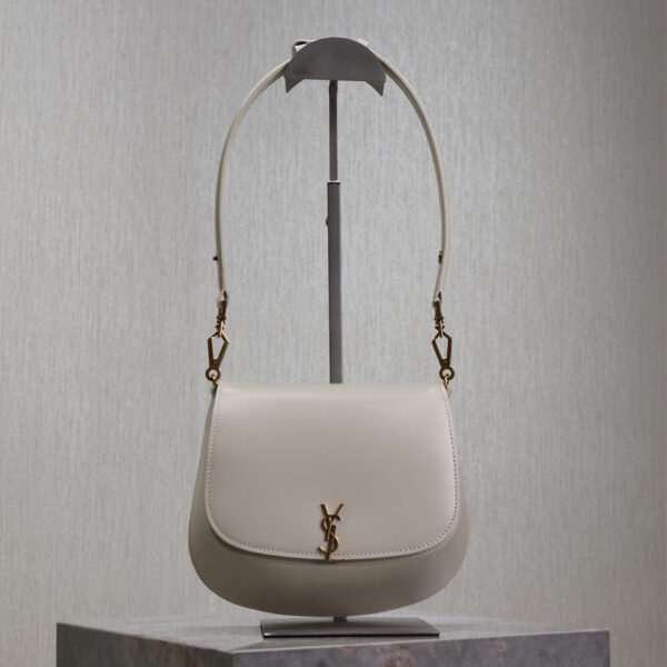 YSL VOLTAIRE TOP HANDLE in leather Beige - Image 8