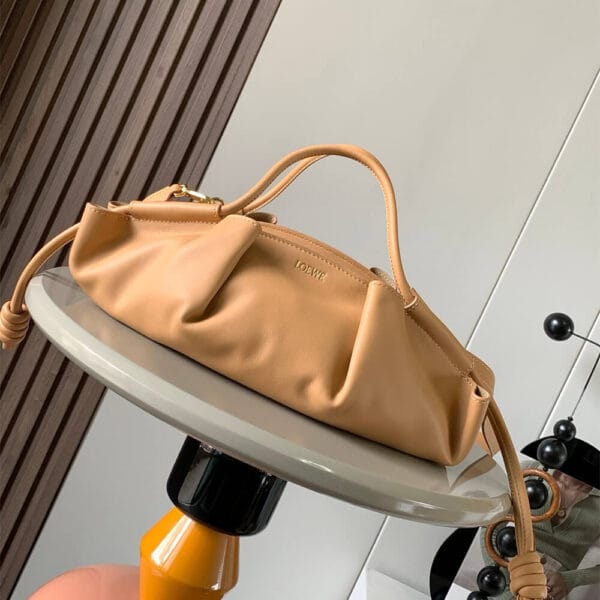 Loewe Small Paseo bag in shiny nappa calfskin(high-end grade) Khaki - Image 2