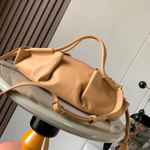 Loewe Small Paseo bag in shiny nappa calfskin(high-end grade) Khaki - Image 4