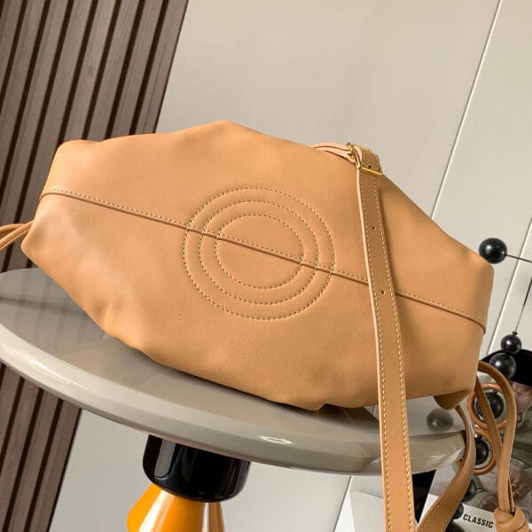 Loewe Small Paseo bag in shiny nappa calfskin(high-end grade) Khaki - Image 5