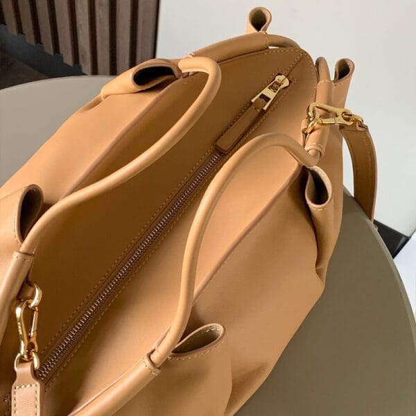 Loewe Small Paseo bag in shiny nappa calfskin(high-end grade) Khaki - Image 6
