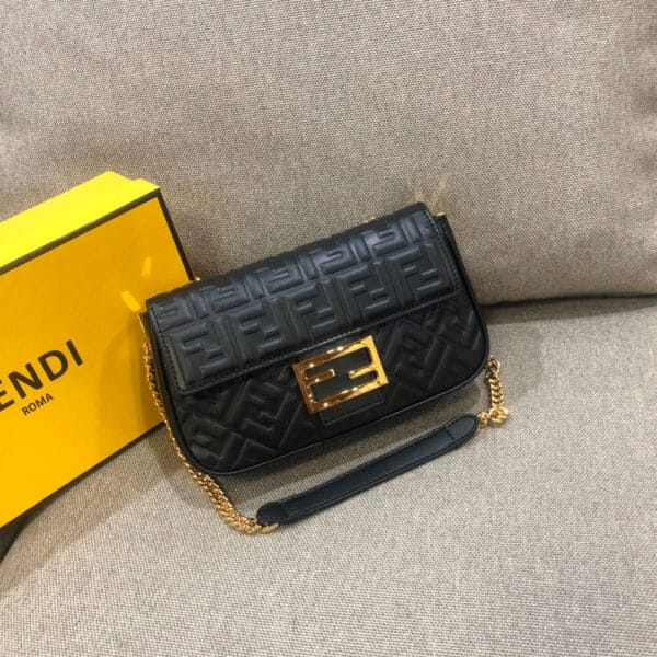 Fendi Baguette Chain Midi black - Image 2