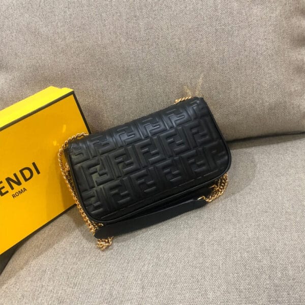 Fendi Baguette Chain Midi black - Image 3