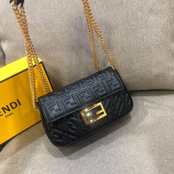 Fendi Baguette Chain Midi black - Image 8