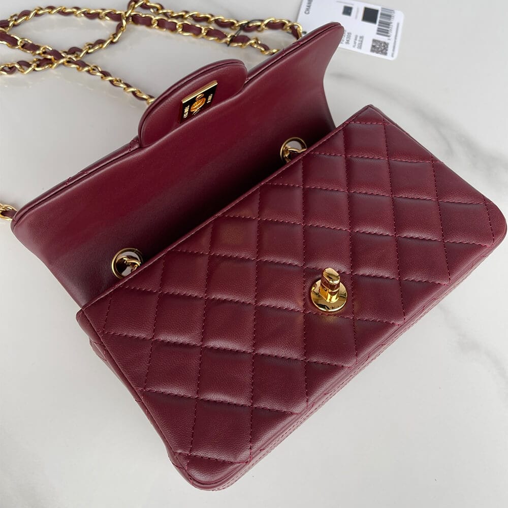 Chanel Mini Flap Bag(high-end grade) Red - Image 7