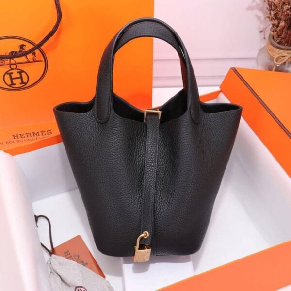 Hermes Picotin Lock 22 bag black - Image 2