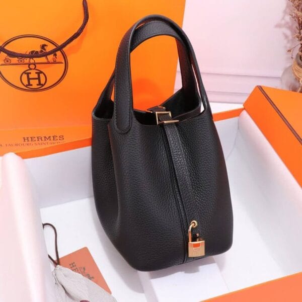 Hermes Picotin Lock 22 bag black - Image 3