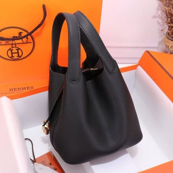 Hermes Picotin Lock 22 bag black - Image 4