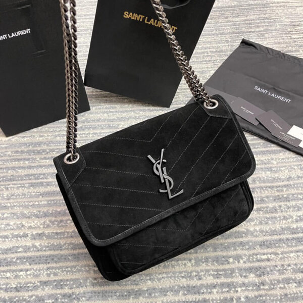 SAINT LAURENT NIKI MEDIUM IN SUEDE black - Image 3