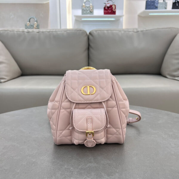Small Dior Caro Backpack White - Image 2