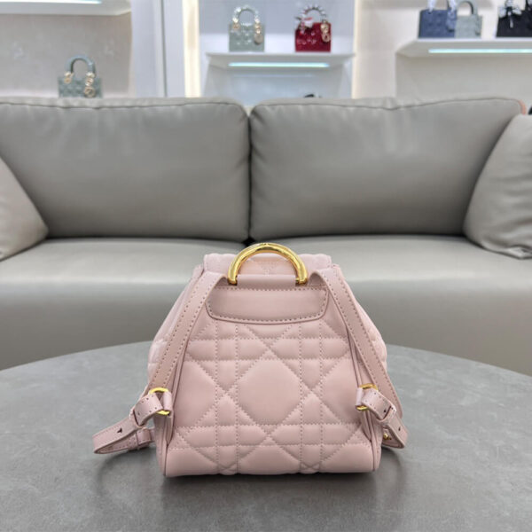 Small Dior Caro Backpack White - Image 3
