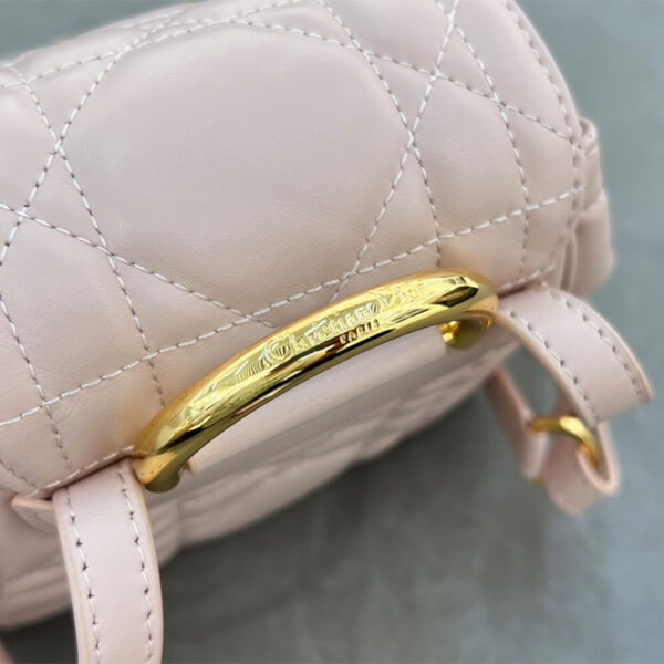 Small Dior Caro Backpack White - Image 5