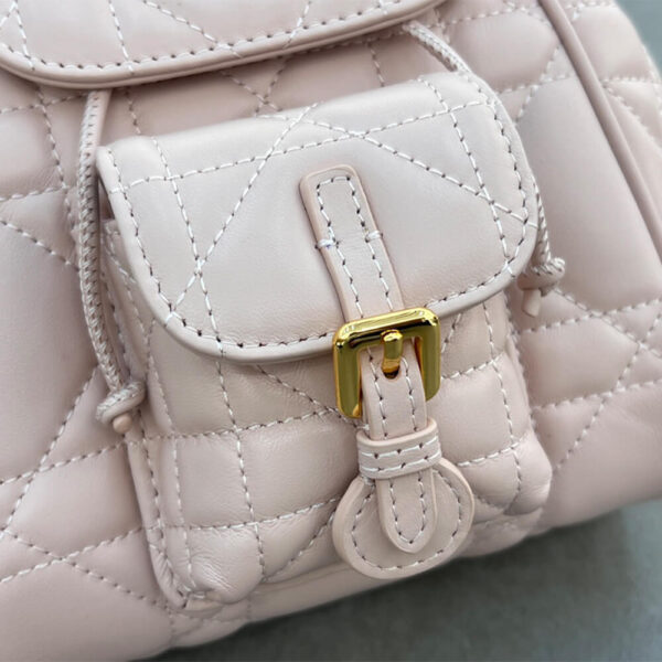 Small Dior Caro Backpack White - Image 6