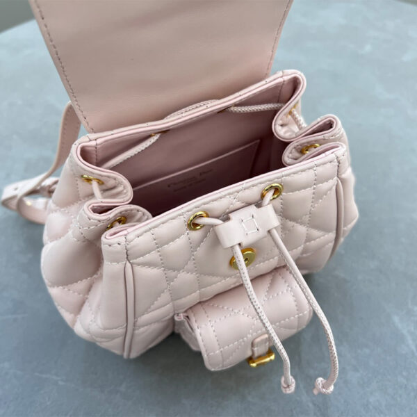 Small Dior Caro Backpack White - Image 8