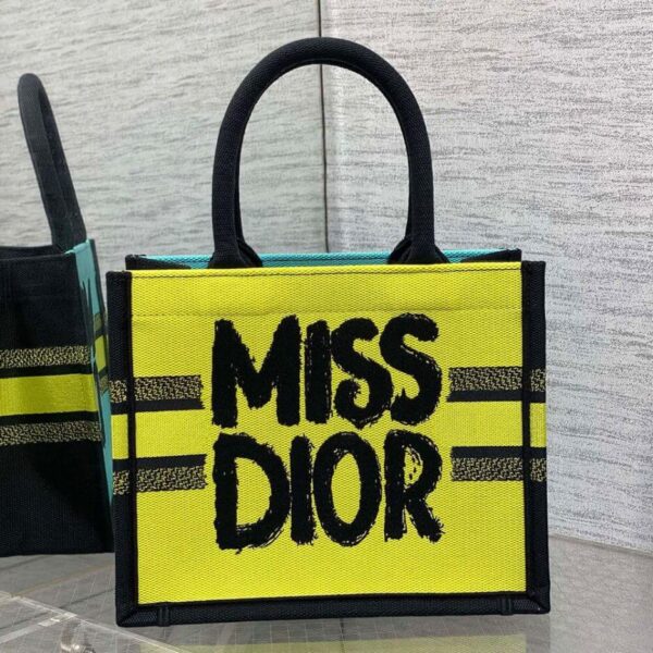 Small Dior Book Tote Yellow - Image 2