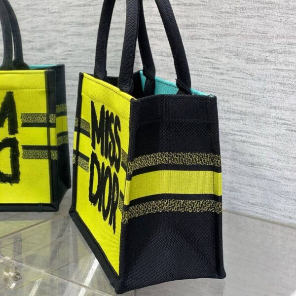 Small Dior Book Tote Yellow - Image 3