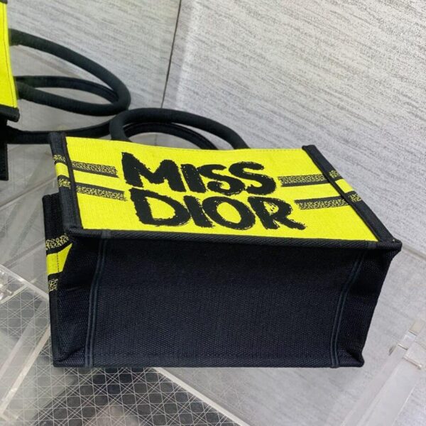 Small Dior Book Tote Yellow - Image 5