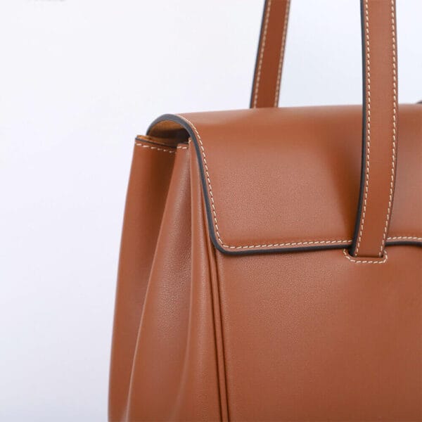 CELINE Medium Soft 16 Bag in Smooth Calfskin(High-end Grade) Khaki - Image 6