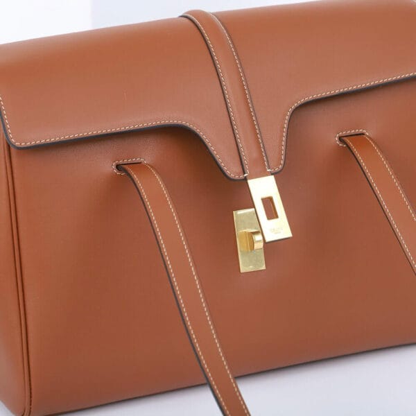 CELINE Medium Soft 16 Bag in Smooth Calfskin(High-end Grade) Khaki - Image 7