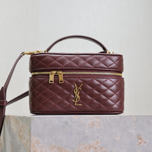 YSL GABY lambskin cosmetic bag Red - Image 2