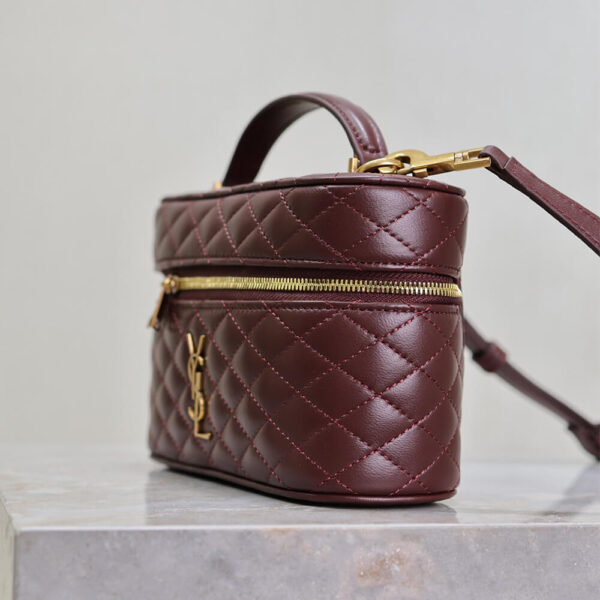 YSL GABY lambskin cosmetic bag Red - Image 3