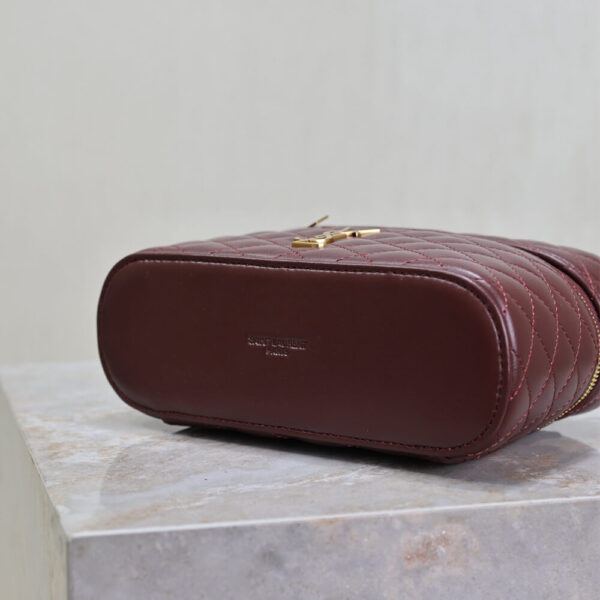 YSL GABY lambskin cosmetic bag Red - Image 6