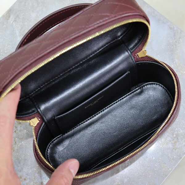 YSL GABY lambskin cosmetic bag Red - Image 8