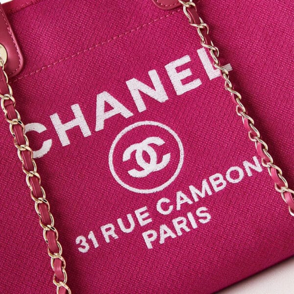 Chanel Small Tote Bag Pink - Image 6