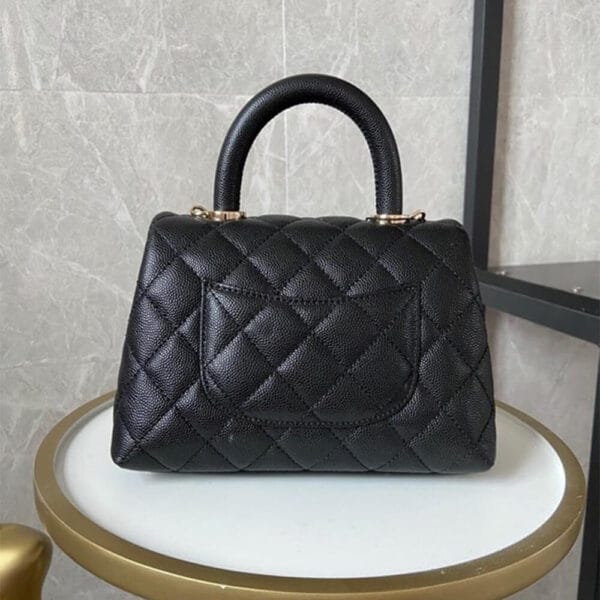 Chanel Coco handle flap shoulder bag Mini black - Image 4