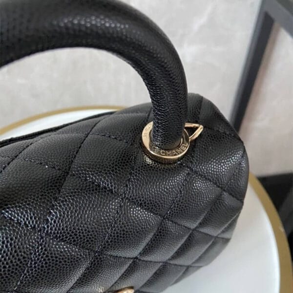 Chanel Coco handle flap shoulder bag Mini black - Image 5
