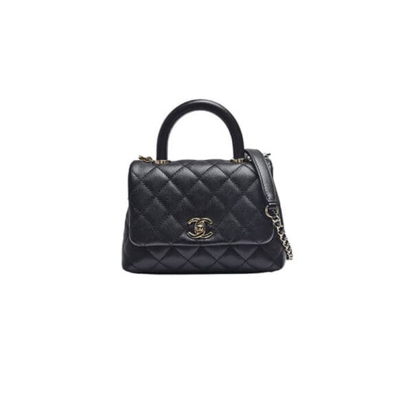 Chanel Coco handle flap shoulder bag Mini black